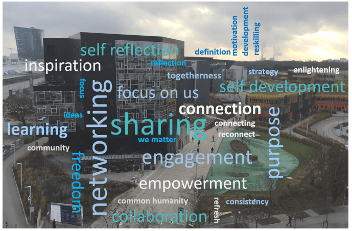 Word cloud of delegate responses