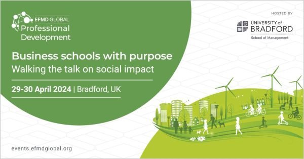 Business schools with purpose: walking the talk on social impact", societal impact