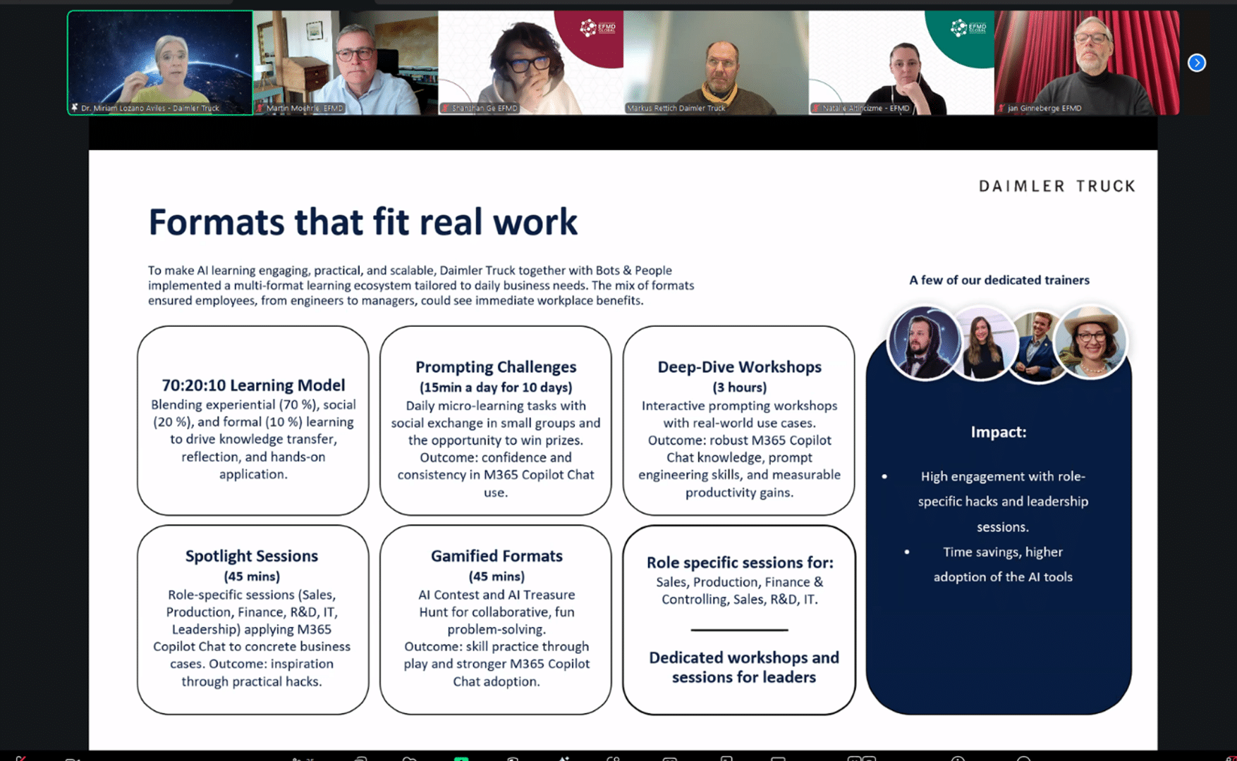 Sharing best practice daimler truck